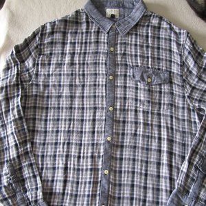 Thread & Heirs Men Shirt  XL Blue Long Sleeves